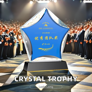 Trofeo de cristal de dos tonos de gama alta personalizado ELOR, medallas y placas Premium, recuerdo grabado con temática deportiva para regalo o decoración - Product Image 5