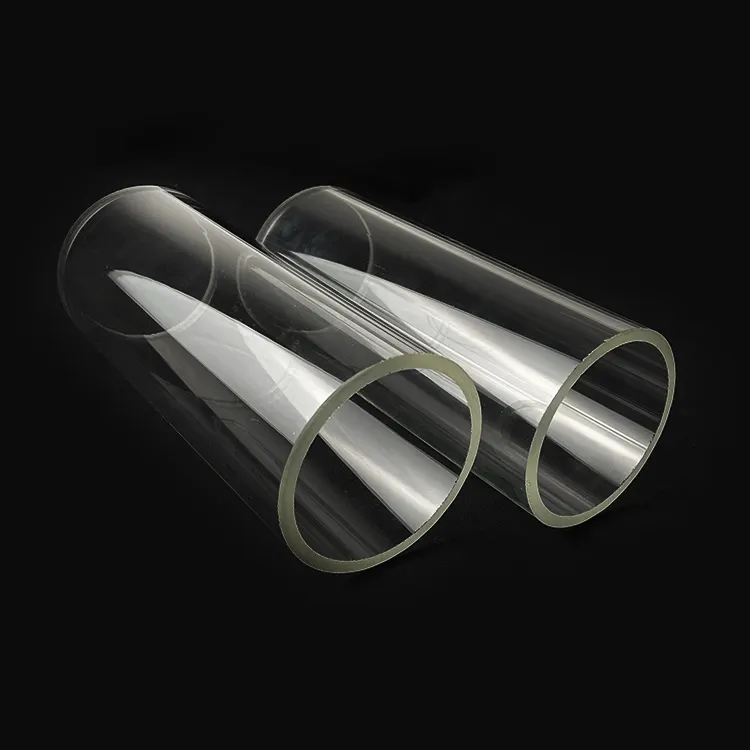 Tubo di cristallo di quarzo trasparente di grande diametro Max tubo di vetro di quarzo