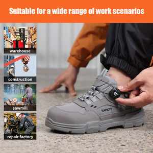 Chaussures <span class=keywords><strong>de</strong></span> <span class=keywords><strong>sécurité</strong></span> GUYISA quatre saisons, anti-écrasement, anti-perforation, mode, <span class=keywords><strong>sans</strong></span> <span class=keywords><strong>lacets</strong></span>, légères, chaussures <span class=keywords><strong>de</strong></span> travail, vente en gros d'usine - Product Image 4