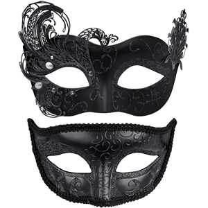 Masques de cosplay tendance en PVC, masques de mascarade vénitiens, costume de fête d'Halloween, carnaval pour femmes et hommes - Product Image 1