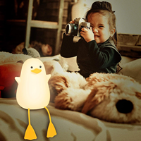 Lampes de chevet pour chambre d'enfant Portable Rechargeable Animal Boys Girls Squishy Birthday Xmas Gifts Light Duck Night Light