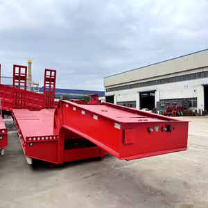 Remolque de Plataforma Baja de 50 Toneladas y 60 Toneladas para Transporte de Maquinaria Pesada, Semirremolque con Escalera Mecánica - Product Image 6