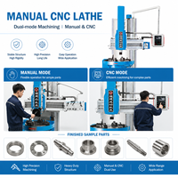 Machine de découpe et d'alésage industrielle sur colonne simple, robuste, en métal, avec tour CNC manuel certifié CE