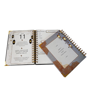 Customizable 148*210mm <strong>Ramadan</strong> Planner A5 Size Fabric Cover Gold Spiral Binding Self Card <strong>Journal</strong> with Free Sample - Product Image 4