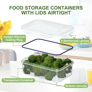 Ensemble de boîtes de conservation fraîcheur 25 pièces pour cuisine, céréales, snacks, produits secs - Camping, écologique, portable, grand format - Product Image 2