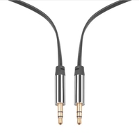Câble coaxial plat en or, câble audio auxiliaire 3,5 mm en PVC, multicolores, haute qualité, en stock pour stéréo, voiture, écouteurs