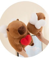 Peluches Capybara Cœur Rouge en Gros, Décoration de Fête, Cadeaux de la Saint-Valentin, Animaux en Peluche Capybara pour Filles et Femmes