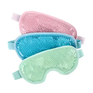 Comfortable Sleeping Eye Mask Silk Cover Eye Mask With Gel Pack Insert