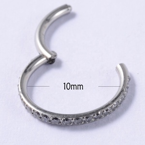 Bijou <span class=keywords><strong>de</strong></span> piercing corporel en acier 316L avec zircon, clicker pour septum, anneau <span class=keywords><strong>de</strong></span> <span class=keywords><strong>nez</strong></span>, anneau <span class=keywords><strong>de</strong></span> tragus, hélix, cartilage, rose - Product Image 5