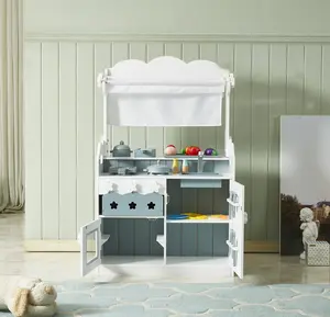 热卖定制木制粉色小猪厨房玩具幼儿教育木制厨房玩具