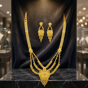 Wholesale Brass 14K 18K 24K Micron Gold Rani Haar Bridal Long Necklaces Traditional Dubai Style Gold Filled Jewelry Oro Joyeria - Product Image 6