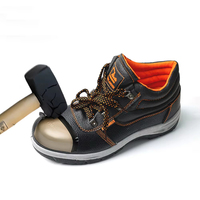Chaussures de travail à embout d'acier pour hommes, prix d'usine, PVC PU, anti-écrasement, anti-perforation, chaussures de sécurité pour la construction