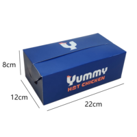 Cajas de Comida Rápida Desechables Personalizadas, Aptas para Alimentos, para Pollo Frito, Papas Fritas, Hamburguesas, Caja de Papel para Llevar Comida