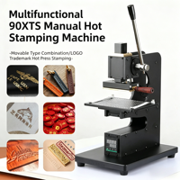 Máquina de Estampagem Digital Automática por Compressão, Prensa Térmica para Hot Stamping, Gravação em Couro e Moldes de Latão, para Bonés e Canecas
