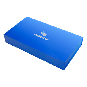 For FSC <strong>Custom</strong> Luxury Blue Magnetic <strong>Cardboard</strong> Gift <strong>Box</strong> for Jewelry Rings Matt Lamination for Socks Magnet <strong>Shipping</strong> Packaging - Product Image 3