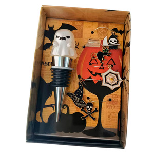 Halloween Wine Stopper Set Ghost Resin Bottle Stoppers With Decorative Charms For Party Decoration - Product Image 1