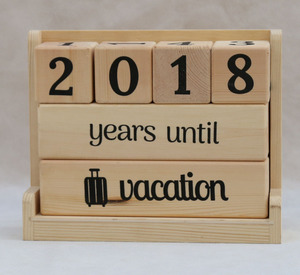 Wooden Vintage <strong>Perpetual</strong> <strong>Calendar</strong> Stylish Eternal <strong>Desk</strong> <strong>Calendar</strong> Flip Block Design | Perfect for Home or Office - Product Image 5