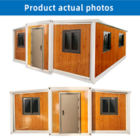 Maison mobile préfabriquée pliable de 20 pieds, 4 chambres, style ferme, en bois, respirante, avec roues, pour bureau ou serre