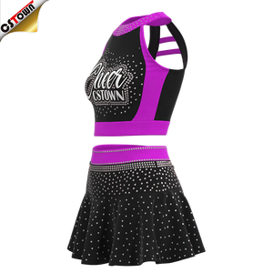 Trang phục thực hành Cổ Vũ Thanh Niên màu đen tím với bộ váy cho các sự kiện đào tạo và biểu diễn - Product Image 5