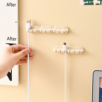 Organisateur de bureau gestionnaire de câbles en plastique avec couvercle visible pince de moyeu d'artefact stockage fixe pour câbles de données de charge de téléphone