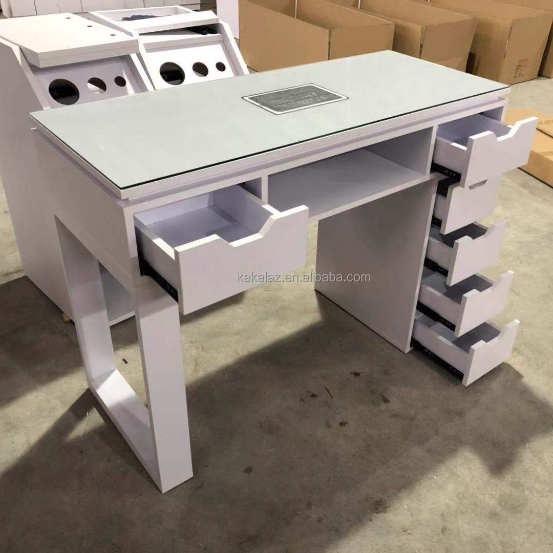 Белый, Лидер продаж, мощный современный стол для ногтей, стол для ногтей, Маникюрный Стол