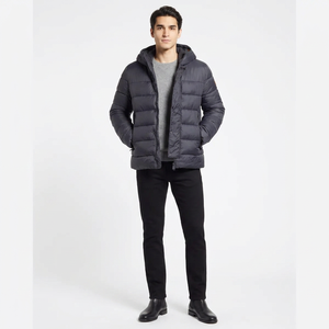 Blouson matelassé en toile sur mesure pour homme, haute qualité, grandes tailles, manches longues, col montant, multicolore, séchage rapide, respirant - Product Image 1