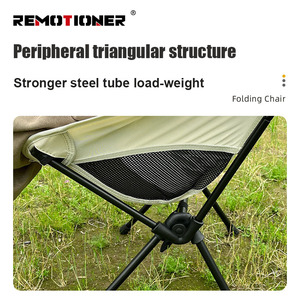 Sedia da campeggio all'aperto pieghevole bianca leggera portatile stabile della luna per l'escursionismo di Picnic della spiaggia di pesca - Product Image 5