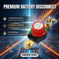 2026 JAVA Prix usine en gros Bloc de batterie en laiton à commande manuelle, interrupteur à vis vert, bornes à sertir à déconnexion rapide