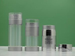 Botella de loción sin aire con compartimento de doble cámara 15mlx2 30mlx2 bomba de plástico PP suero para el cuidado de la piel embalaje de Perfume Serigrafía - Product Image 2