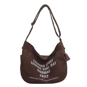 Borsa di tela da donna di grande capacità Versatile Texture Custom University One Shoulder Messenger popolare Tote Bag per ragazze - Product Image 6