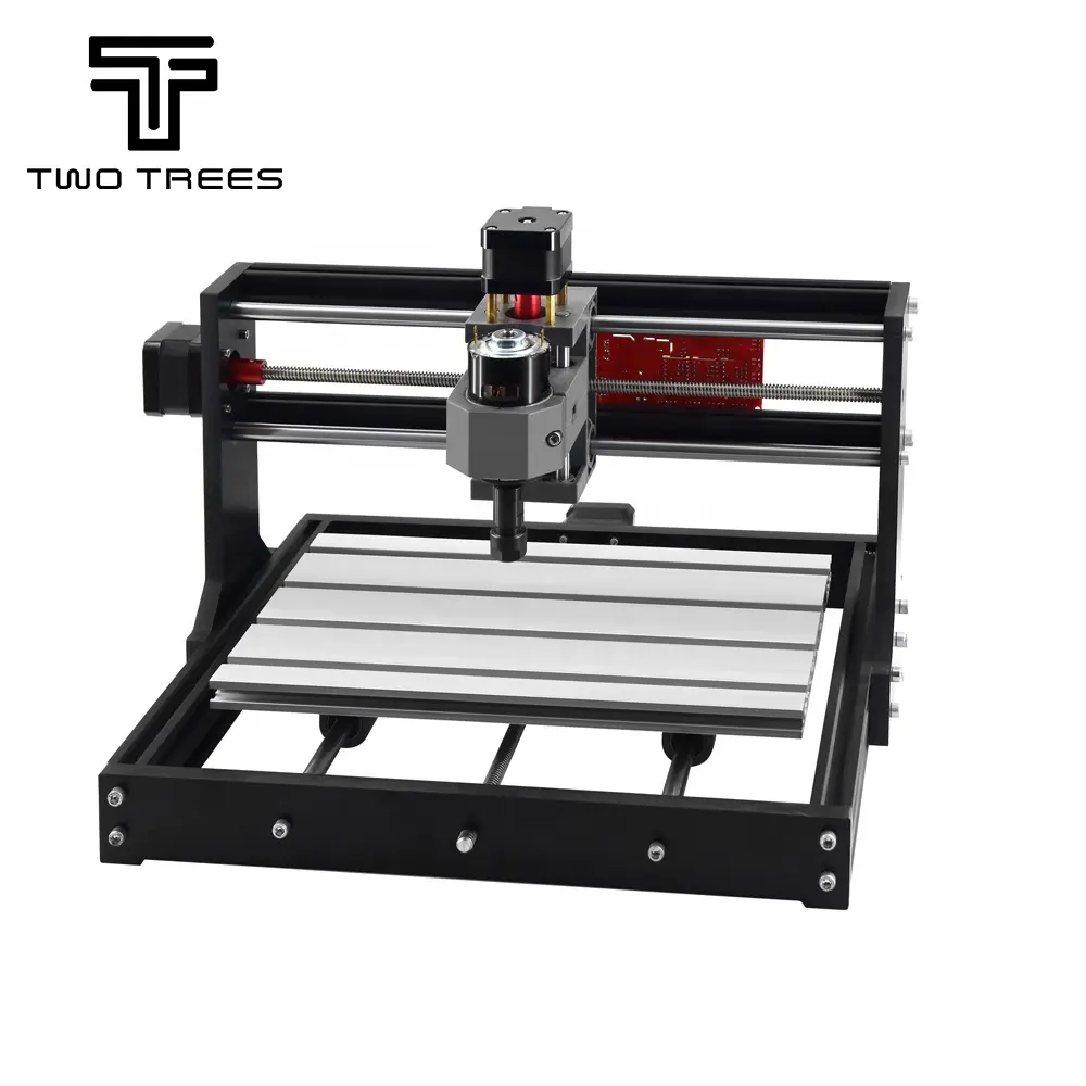 Twotees Mesin Ukir CNC 3018 Pro DIY, Mesin Pemotong Kayu CNC Kontrol GRBL 3 Sumbu, Mesin Penggilingan