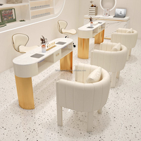 Ensemble de mobilier de salon de manucure au design moderne, table et chaise de manucure, mobilier économique pour salons de manucure