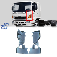 Pabrik Zhijing Grosir Aksesoris Suku Cadang Bodi Truk Panel Sudut Plastik Krom Lengkung Datar untuk HINO MEGA 500