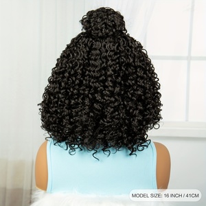 Pelucas Jennifer de Encaje Completo HD de Longitud Corta con Trenzas Africanas y Cabello de Bebé, Diseño de Trenzas Particionadas para Mujeres Negras - Product Image 6