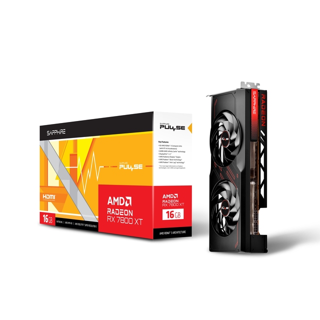 New RX 7800 XT 16GB GDDR6 PCI Express PULSE OC Gaming Graphics Card for Gaming PC Desktop