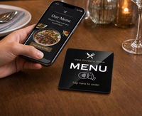 Carte NFC Google Review, Plaque de Review en Acrylique, Autocollant de Carte Google avec NFC Ntag213 pour Aperçu de Menu