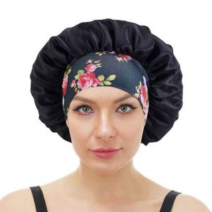 Bandeaux et bonnets de luxe en satin à motifs floraux – Bonnets doux et ajustables multifonctions pour femmes, idéaux pour le sport et les voyages - Product Image 5