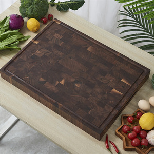 Planche à découper en bois de noyer, rouleau à pâtisserie en bois d'acacia, planche à découper créative en bois pour restaurant, vente en gros. - Product Image 3