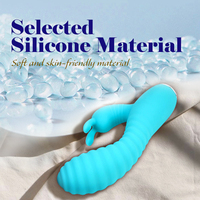 Tragbarer Häschen-Vibrator für Frauen mit 10 Vibrationsmodi, Heizfunktion und IPX7 Wasserdichtigkeit für G-Punkt- und Klitoris-Stimulation bei Paaren