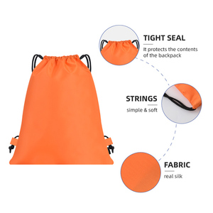 Xincai Custom Logo Sport Gym <b>Bag</b> Personalised Drawstring Backpack Open Closure Soft Washable Fashionable Style Waterproof Nylon - Product Image 5