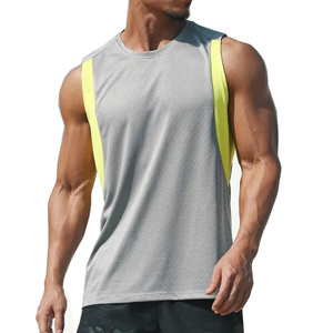 Camiseta sin mangas de verano para hombre, de poliéster tejido, transpirable, de secado rápido, holgada, ideal para gimnasio, correr y deportes. - Product Image 4