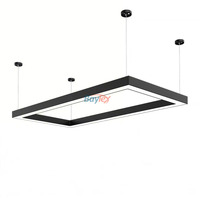 Lampe suspendue en aluminium de haute qualité, moderne, linéaire, LED, sans ombre, pour club de billard