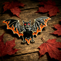 Halloween Horror-Serie Geschenk-Abzeichen Kreative Cartoon Fledermaus- und Katzenförmige Metall-Handwerkskunst Gedenkabzeichen Anstecknadel Kundenspezifischer Großhandel