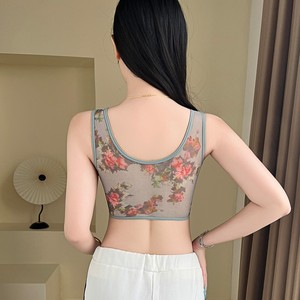 Mid-aged Women <b>Bra</b> Sexy Mesh Large Size Women's <b>Bra</b> Breathable Sports Beauty Back Vest Sleep Gathered Wrapped Chest <b>Bra</b> - Product Image 3