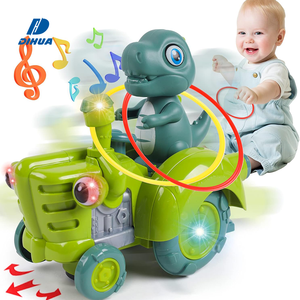 Voitures à piles pour enfants Wobble Dinosaur Ring Toss Game Musical Infant Learning Toy avec chansons et lumière - Product Image 1