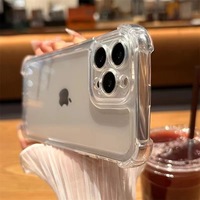 Coque de protection transparente haut de gamme en TPU et PC, anti-chute aux quatre coins, pour iPhone 16, 14, 13, 11 Pro Max (vente en gros)