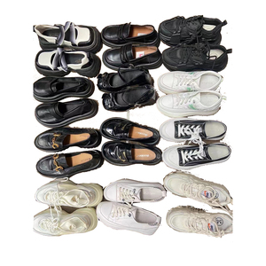 Botines de cuero usados para mujer, grado A/B, estilo vintage con cordones y plataforma - Product Image 2