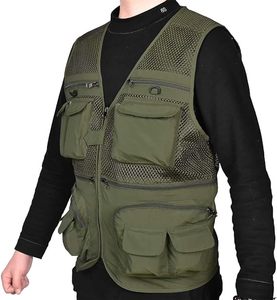 Gilet d'été pour homme imprimé pour <span class=keywords><strong>photographe</strong></span>, chasse, pêche, activités de plein air, multi-poches, maille respirante - Product Image 3