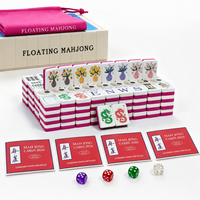 Ensemble de Mahjong Flottant Américain Moderne pour 4 Joueurs, Pliable, Portable, Écologique, Étanche, Durable, Divertissement Extérieur