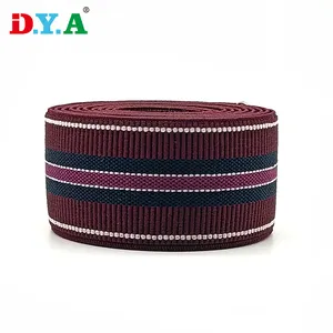 Eco-friendly Design Soft Wide Custom Stripe Woven Elastic for Wristband
